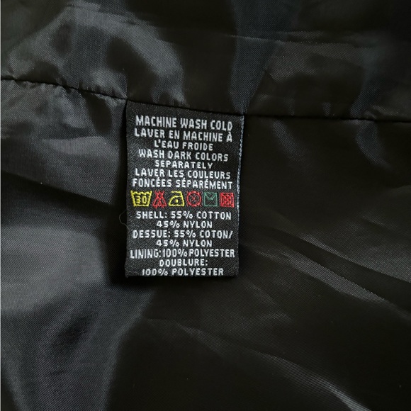 BEDO XL Black Trench Coat Jacket (Rain, Wind, Fall) 55 Cotton, 45 Nylon, New - Picture 7 of 7